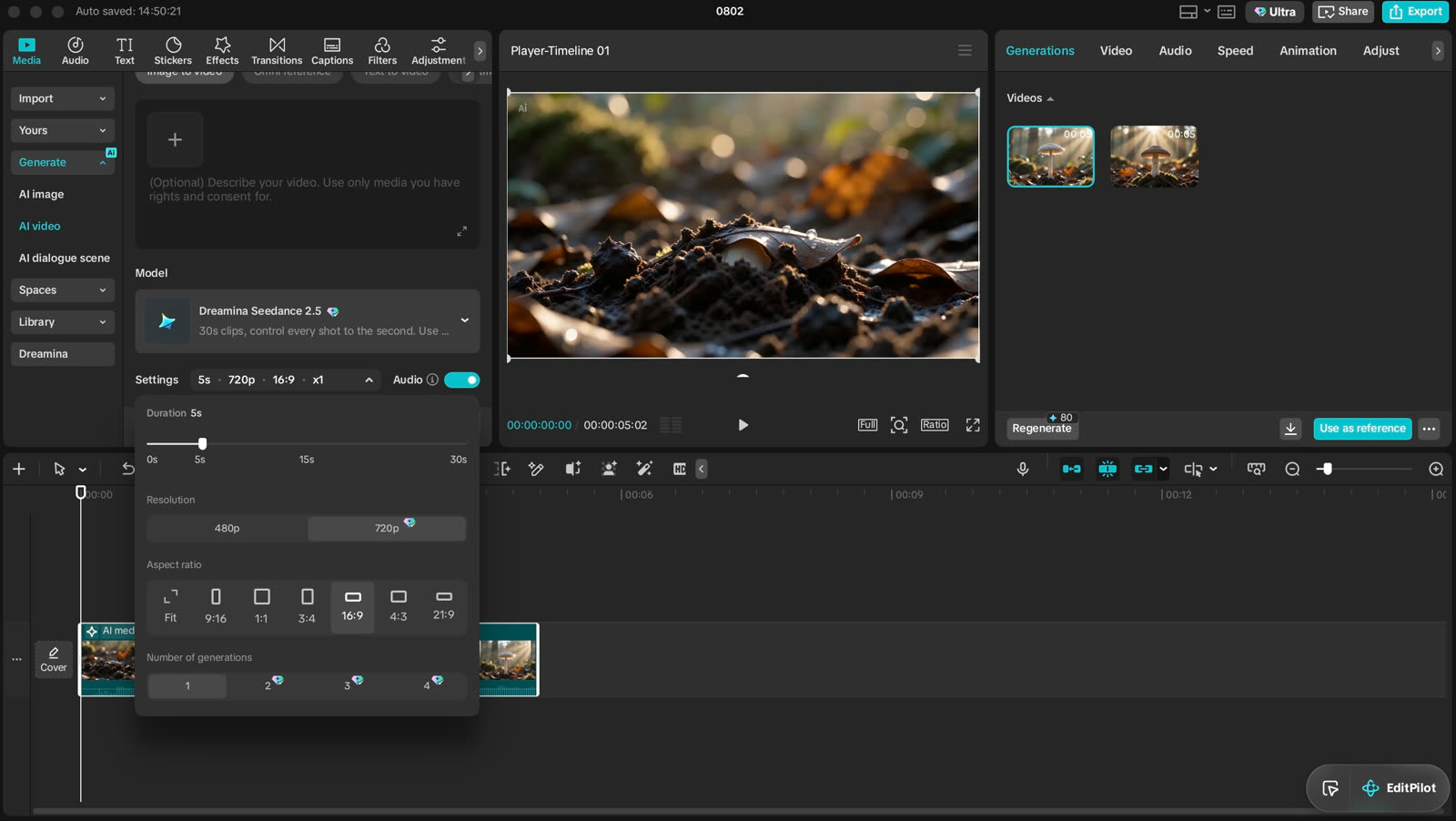 AI Video in CapCut on Desktop